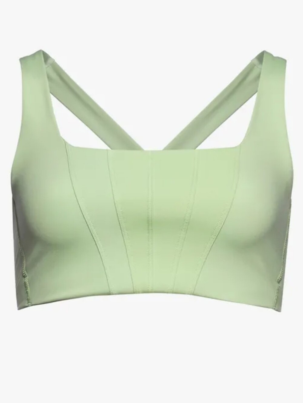 Staud x New Balance crop bra in sage